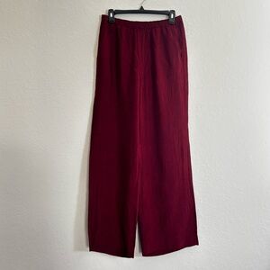 J. Crew Burgundy Elastic Waist Pants